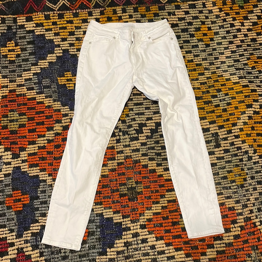 Loft white petite curvy skinny jeans